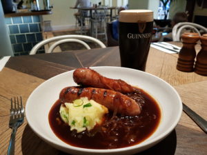Sydney Pub Food Bangers and Mash Fortune of War First Fleet Bistro The Rocks Winter 2019