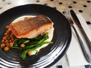Sydney Pub Food Grilled Salmon Fortune of War First Fleet Bistro The Rocks Winter 2019